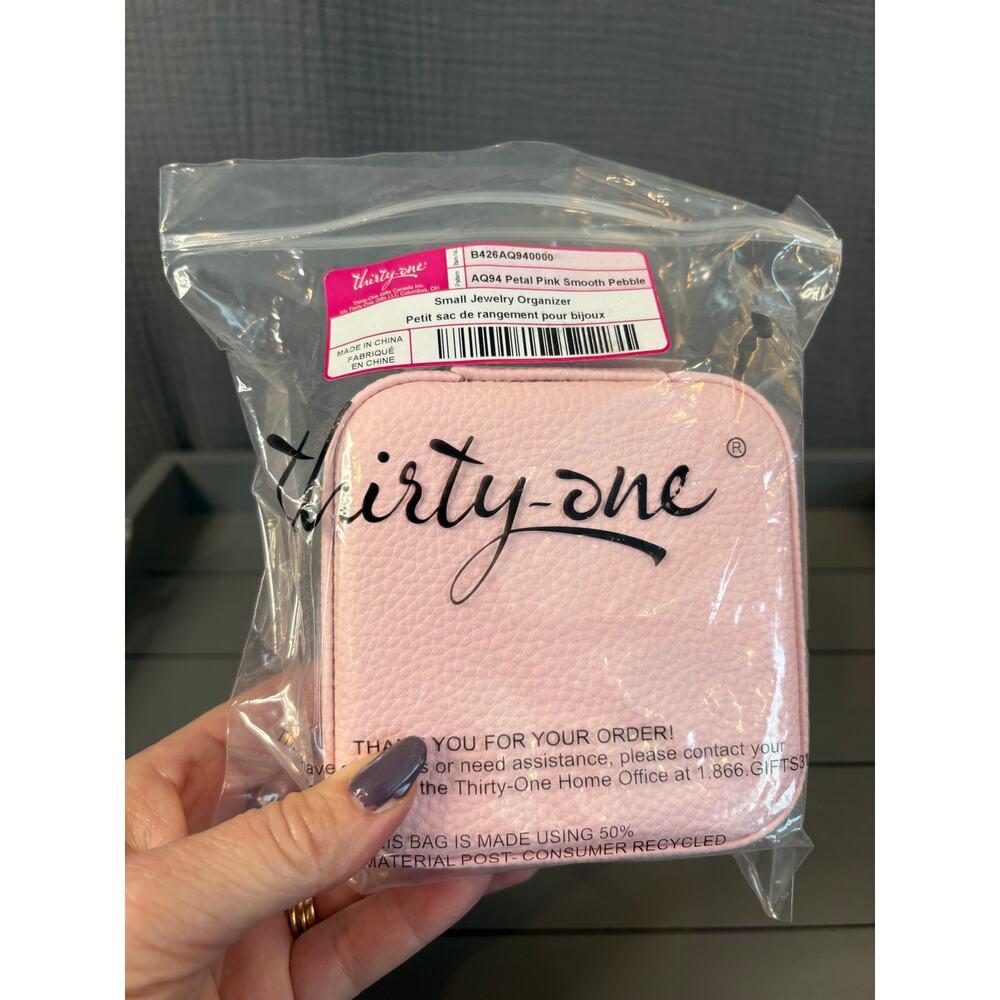 NWT Thirty-One Petal Pink Small Jewelry Organizer